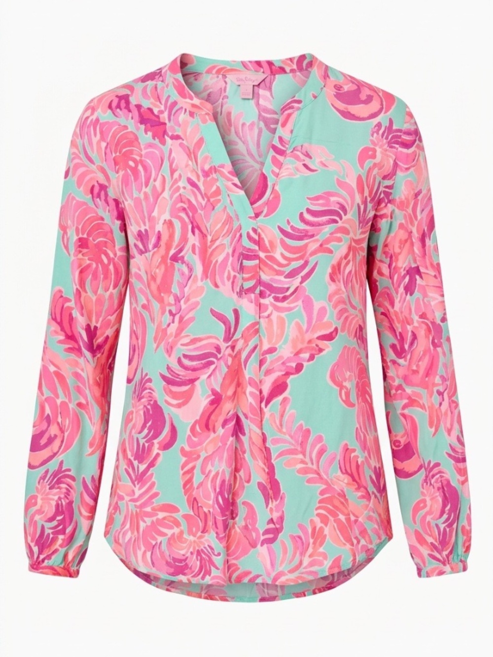 Lilly Pulitzer 100% Silk Stacy Blouse - size XS